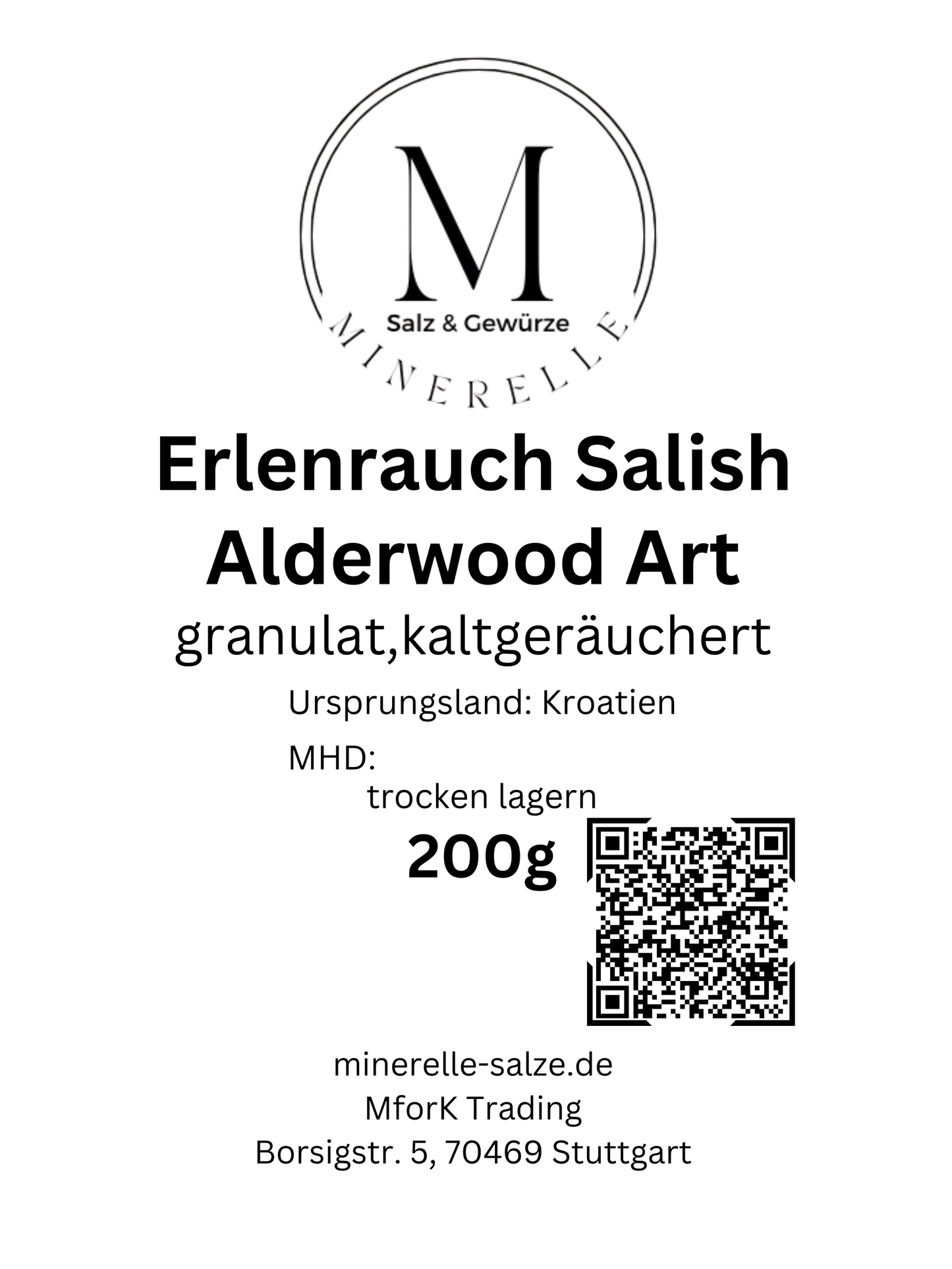 Erlenrauch Salish Alderwood Art granulat kaltgeräuchert im wiederverschliessbarem standbeutel