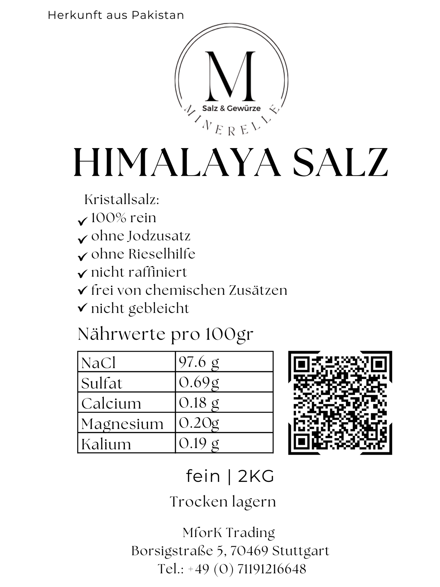 Kristallsalz/ Himalaya Salz; fein; light pink