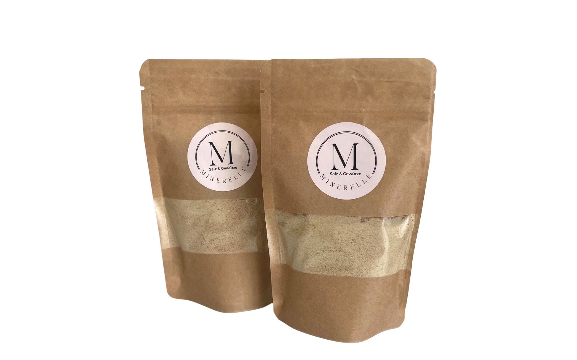 Bio weißer Pfeffer gemahlen im wiederverschliessbarem standbeutel 