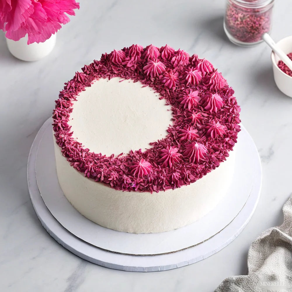 kuchen mit bio Hibiskusblüten flocken 