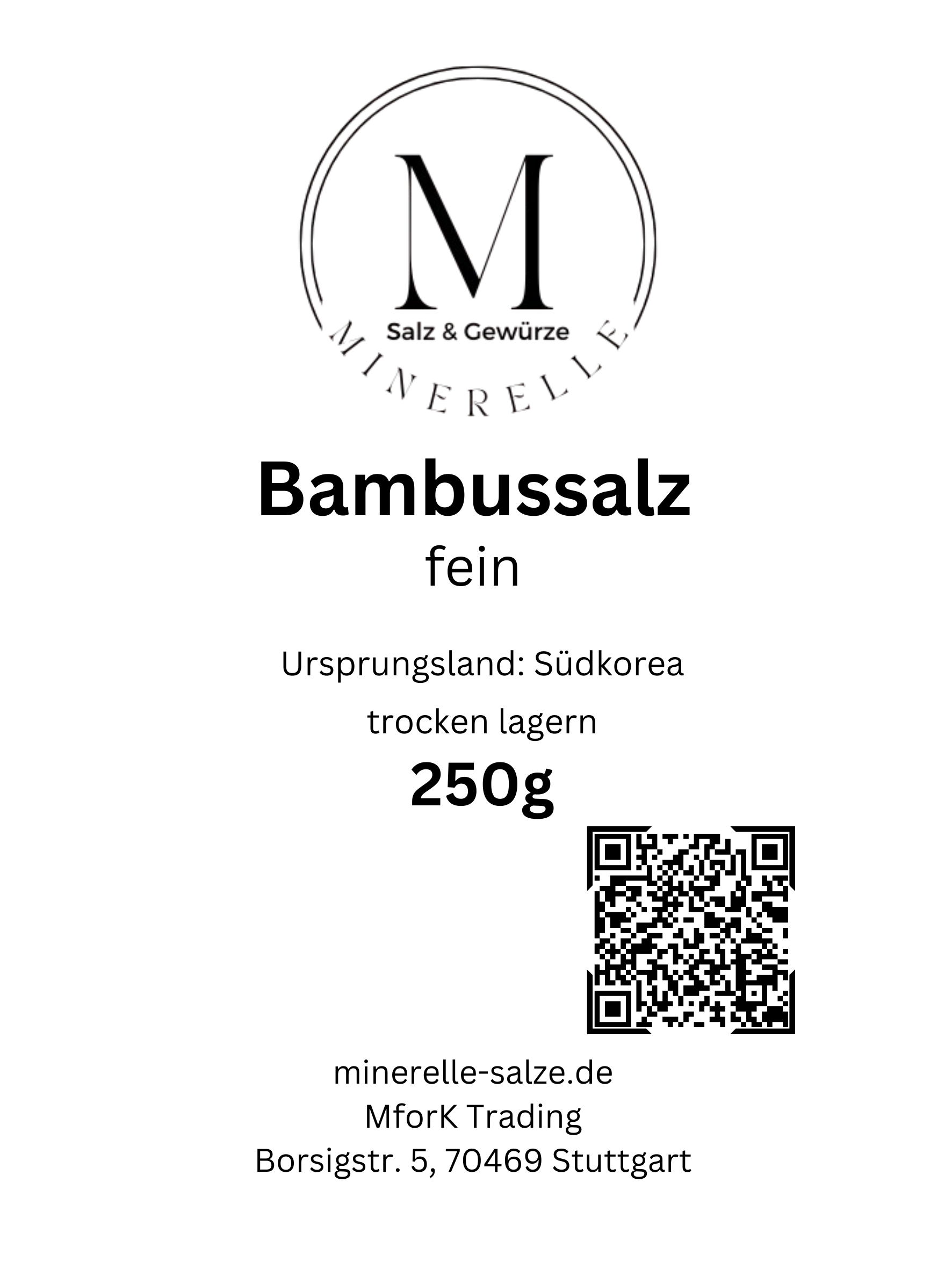 bambussalz im wiedverschliessbarem standbeutel etikett