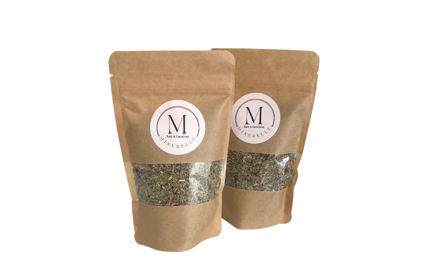 Bio Basilikum gerebelt im wiederverschliessbarem standbeutel 