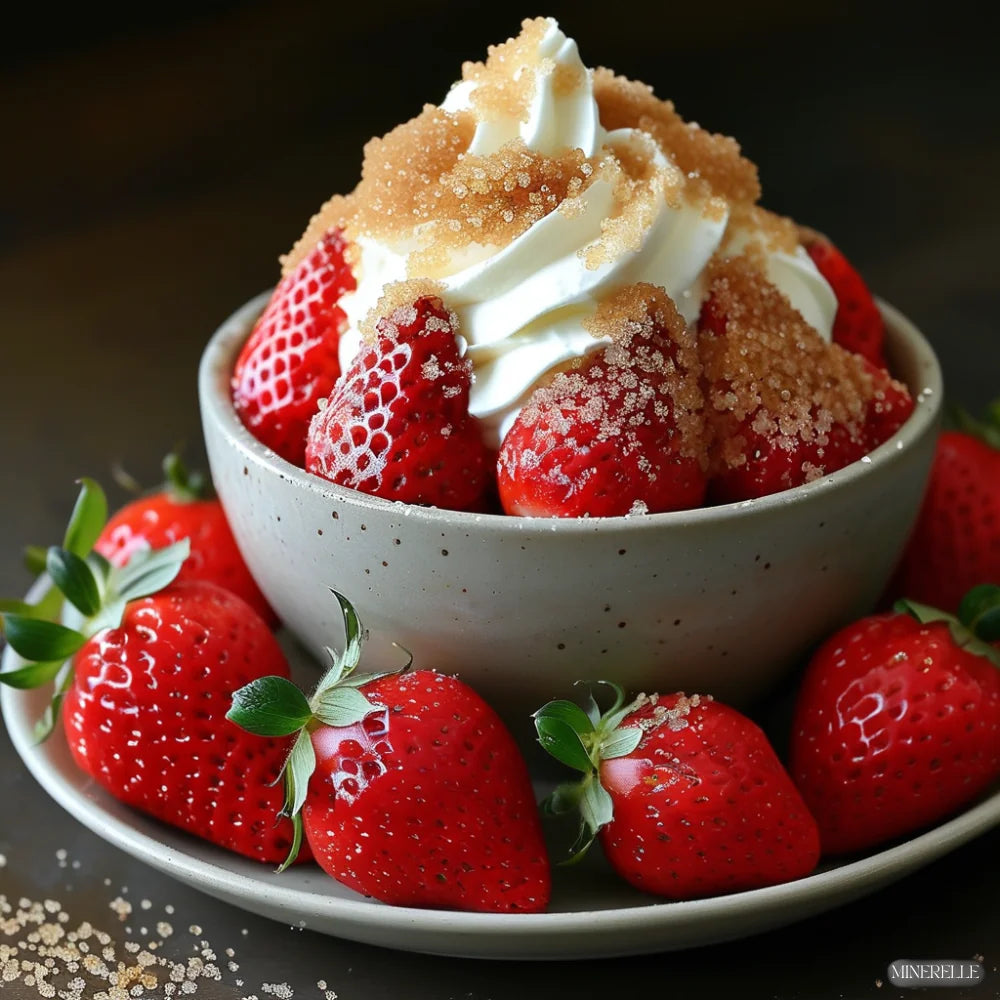 Dessert mit rohrzucker