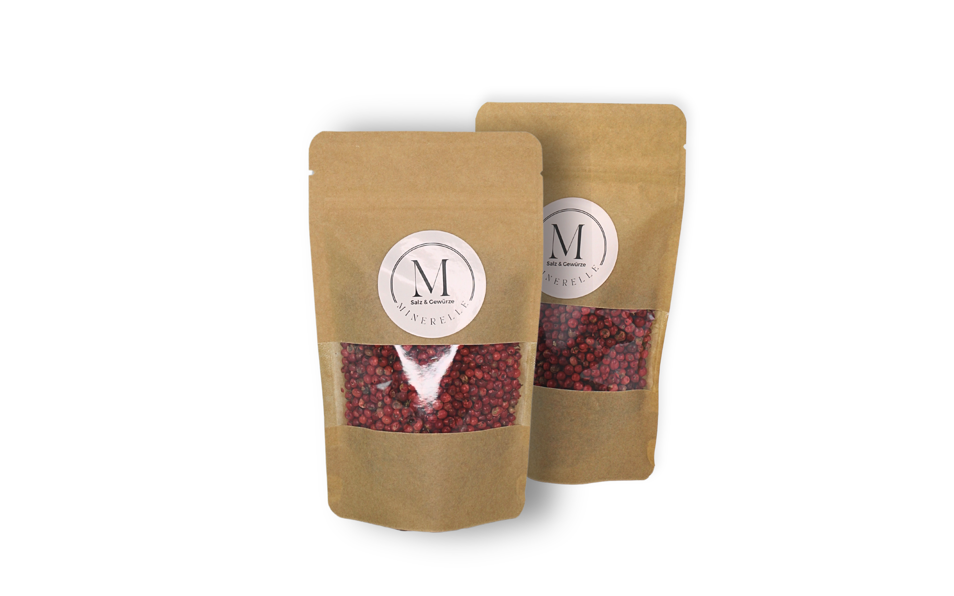 Rosa Beeren ganz wiederverschliessbarem standbeutel